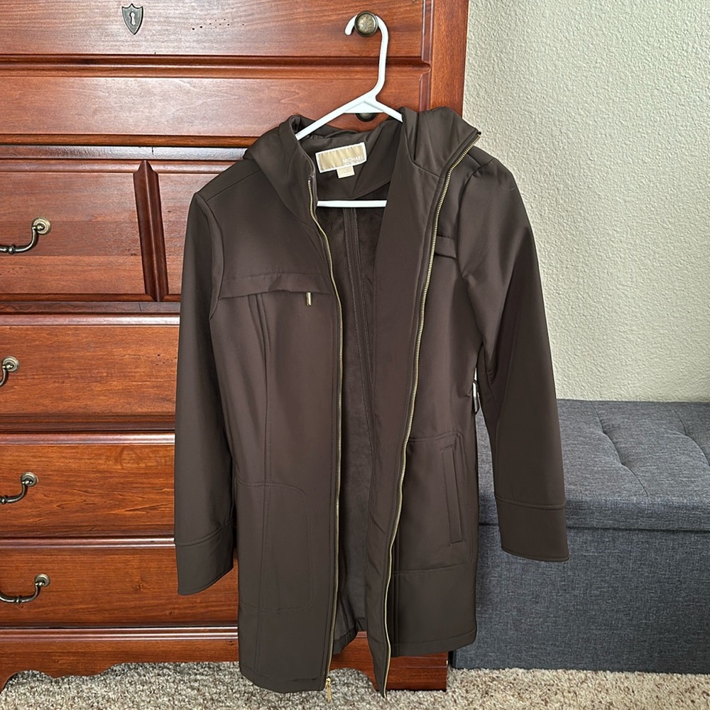 Michael kors water resistant trench coat